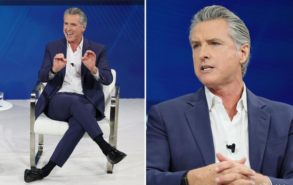 纽约邮报嘲笑了美国加州州长的坐姿，并称其为“压蛋”坐姿！（图一）加州州长办公室