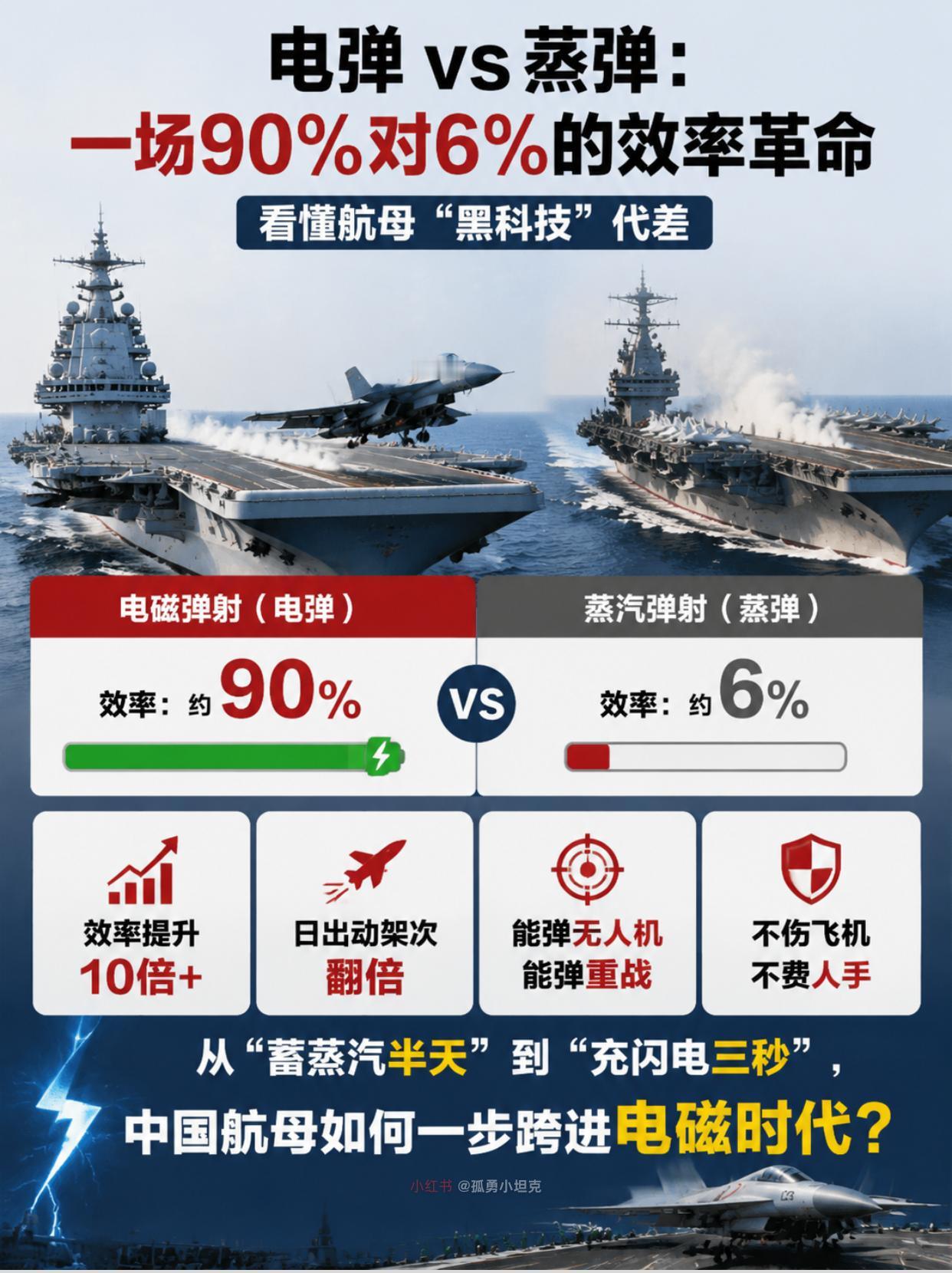 90%对6%，这效率差比想象中更残忍？尼米兹还在吭哧吭哧烧开水，福建舰已经充好