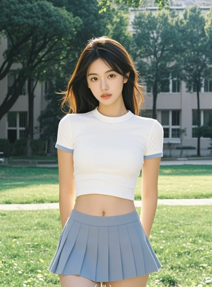 春天户外学院情，小姐姐青春舞翩跹风情万种
