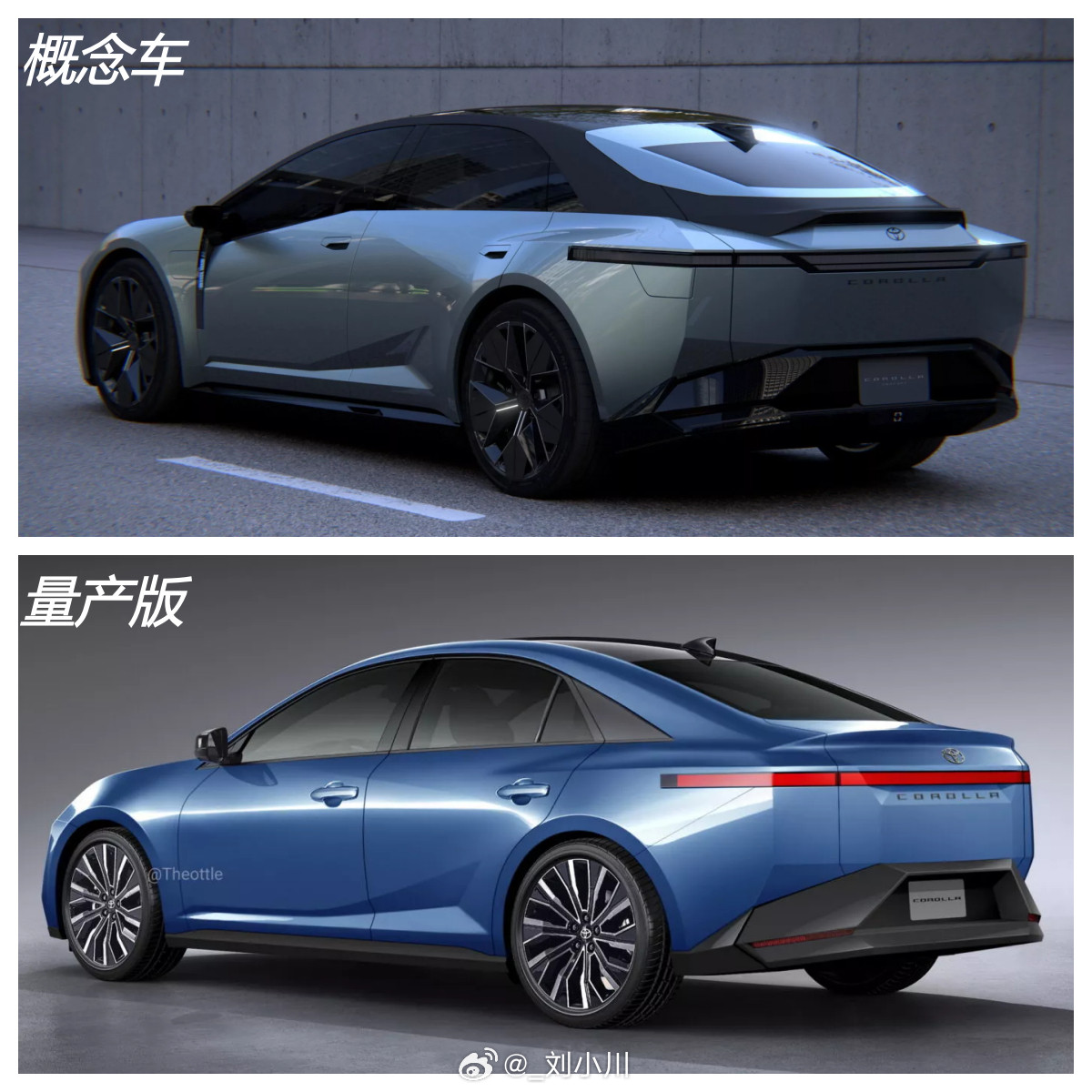 下一代丰田卡罗拉渲染图【新车渲染】根据官方概念车绘制，下一代丰田卡罗拉量产版渲