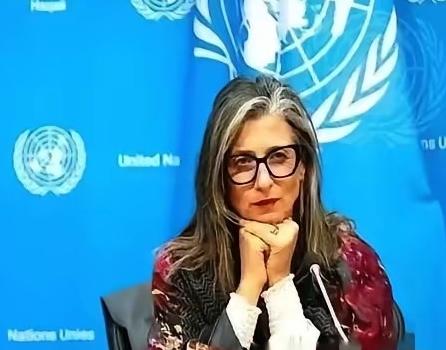 联合国里，终于来了个狠人，一个叫阿尔巴内塞的女人，当着全世界的面，把一份报告直接