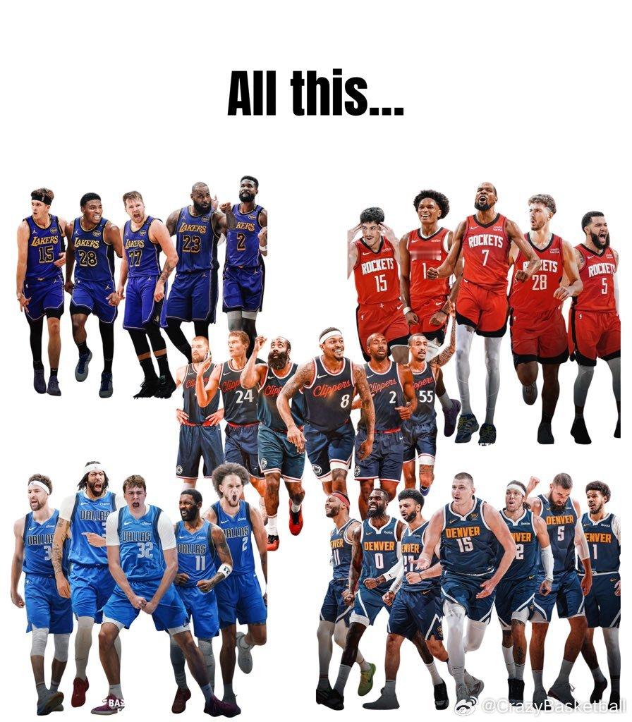 美媒发了两张图：“所有这些球队组建的豪华阵容只为了击败两个人”NBA​​​