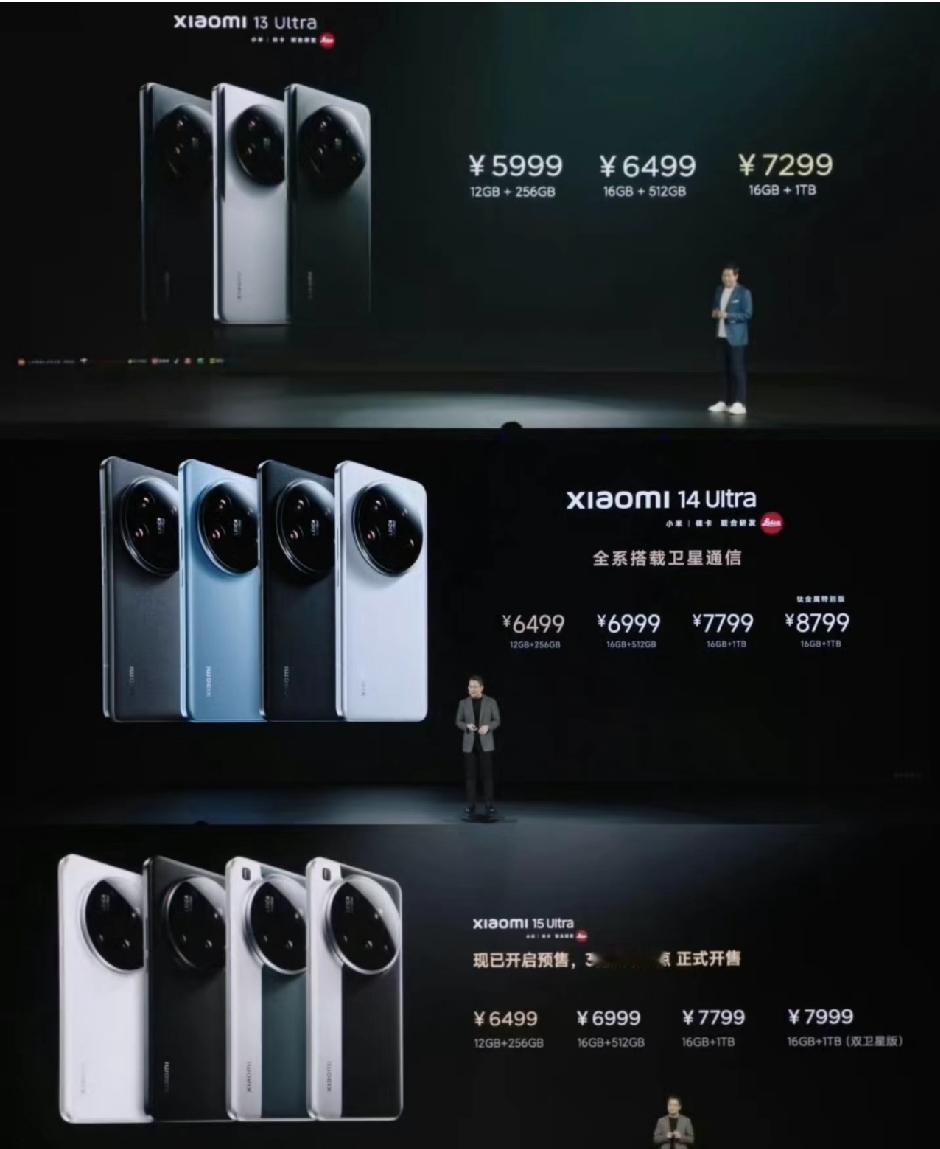 近三代Ultra的发售价，猜猜17Ultra会是多少大家觉得小米17Ultr