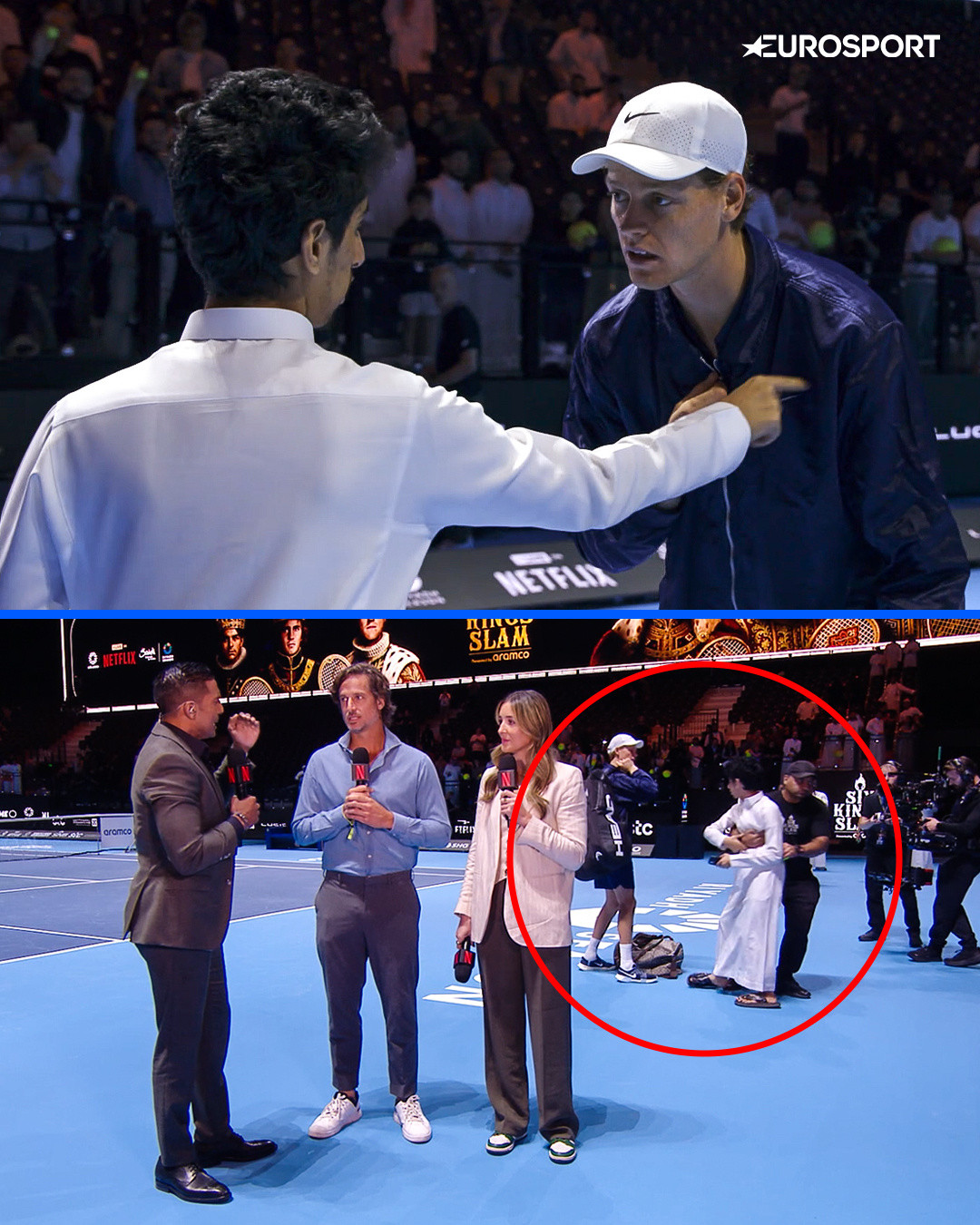 来比较一下中网观众因抢毛巾打架、沙特六王赛观众进入球场要外套,哪个更离谱?网球t