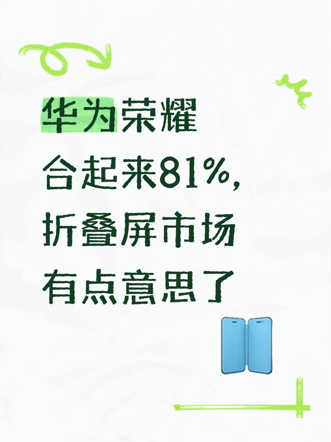 华为荣耀合起来81%，折叠屏市场有点意思