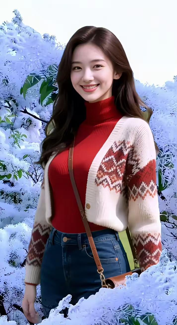 清江引·琼花靓影琼花漫舞云裳俏，红袖阳光耀。嫣然浅笑娇，姿似桃源妙。春