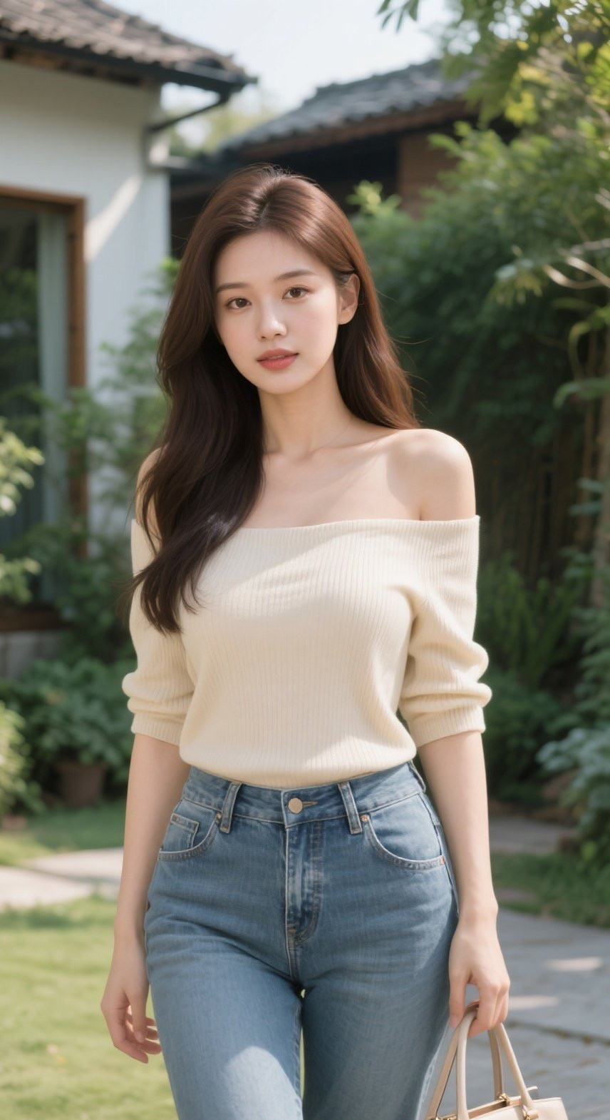 风情少妇衣束身，肤若桃花气色惊艳
