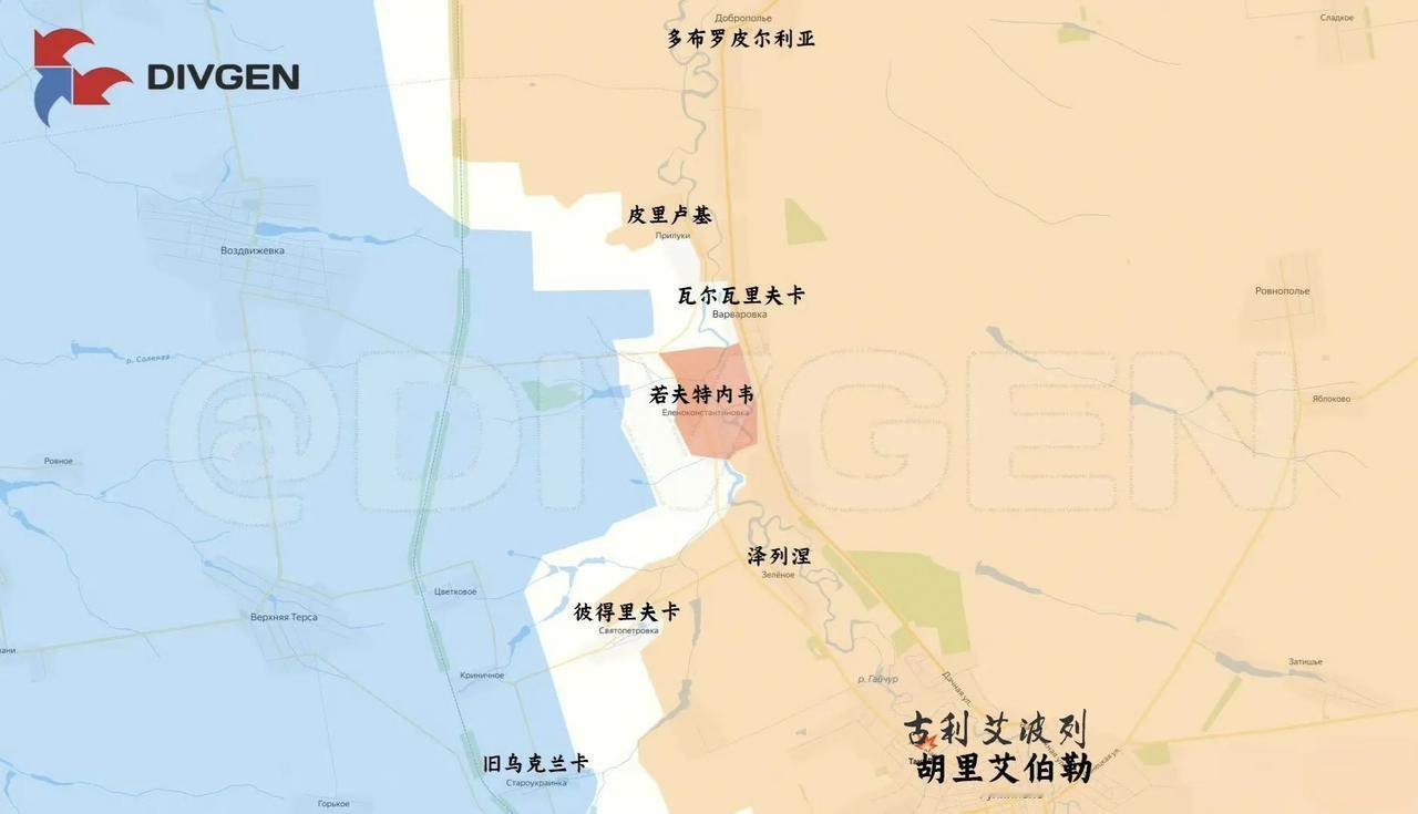 俄军东部集群部队在扎波罗热州占领了若夫特内韦。乌军最近在古利艾波列一带部署的兵力