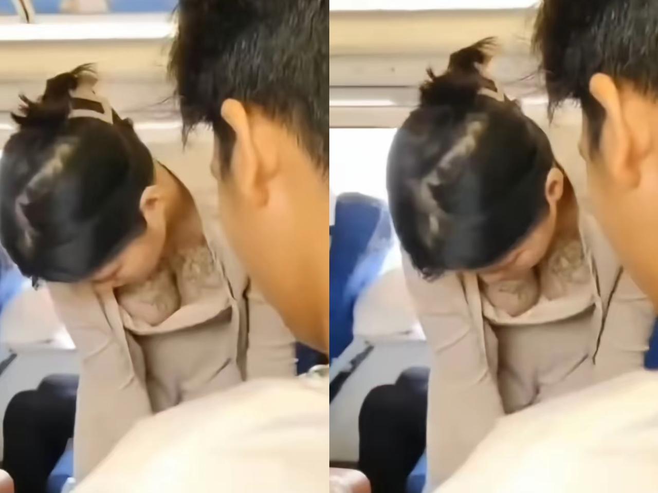 火车上别当“盯包侠”！扫两眼够了，越界就膈应人了哈！低头叠衣服、塞行李的功