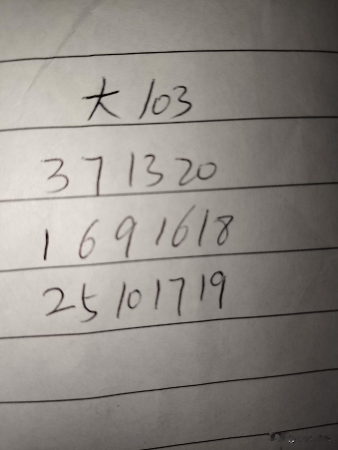 大乐透26103期：这三组号码中，至少会有一组无号的，第一组03、07、13、2