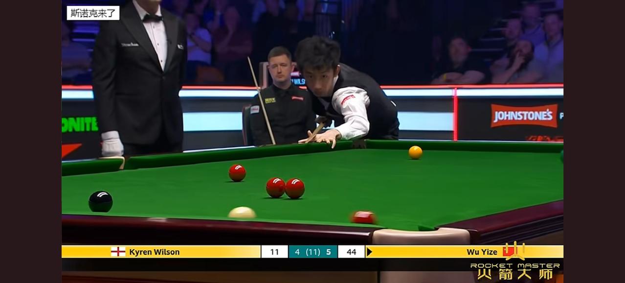 吴宜泽5：6被威尔逊逆转，无缘斯诺克大师赛决赛，真是太可惜了。吴宜泽还是输在了心