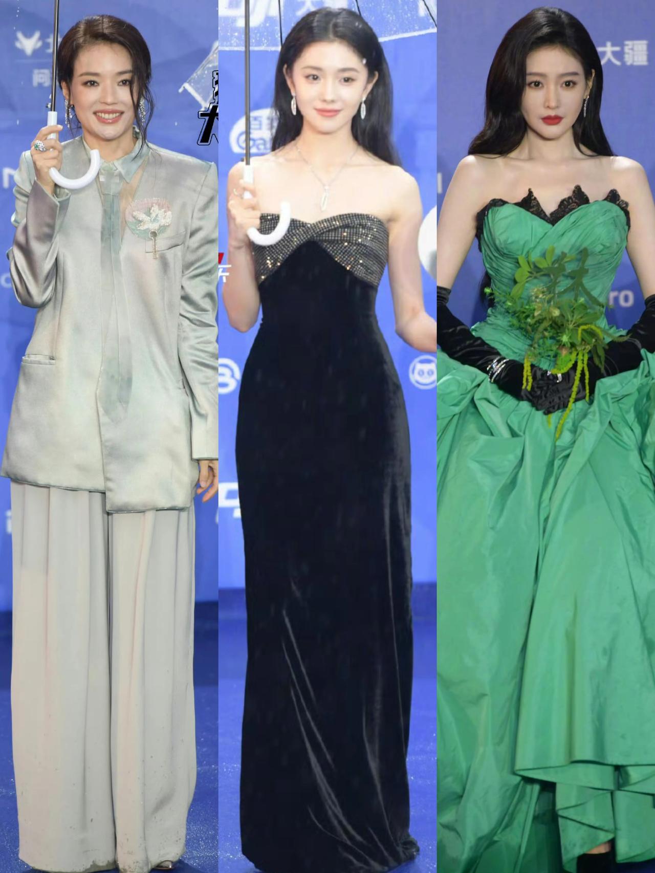 左边是舒淇，1976年出生，身高168cm。中间是刘浩存，2000年出生，身高