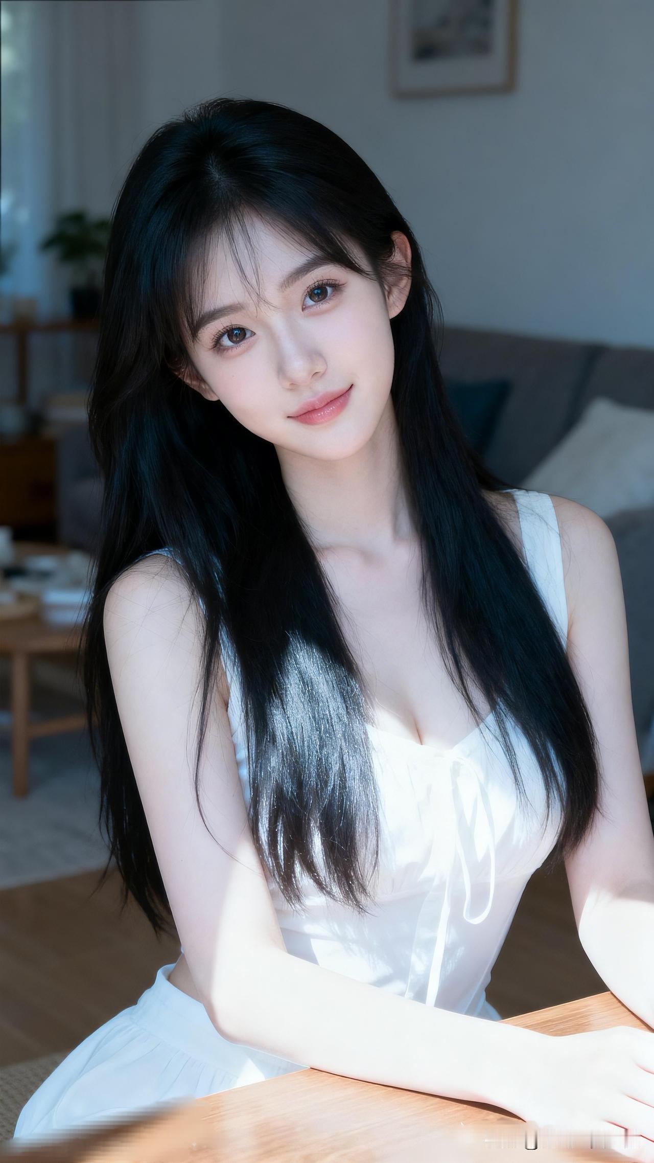 黑发如瀑，笑靥如花。白T恤配裙装拍照好看吗清新自然，少女心爆棚的白色连衣裙，阳