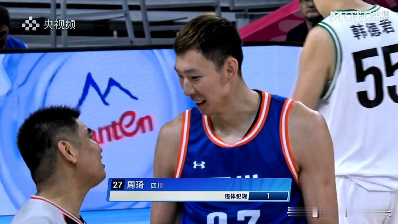 周琦打赢了“要，120万奖金”保卫战！全运会铜牌战，异常卖力气，四川队支付20％