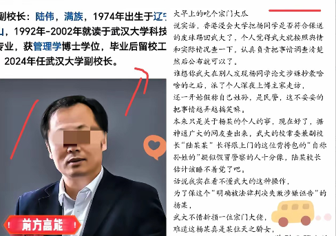 好家伙，武大副校长这瓜熟吗？某博主实名举报杨姓女学生学术不端，这本该是严查学术