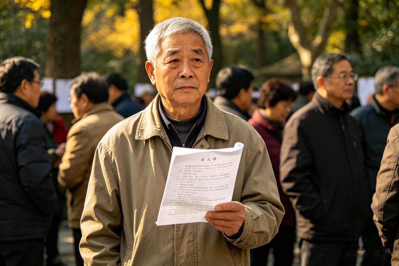 昨天在人民公园相亲角，看到一位父亲举着女儿的简历站了整整一天。周末的上海人民