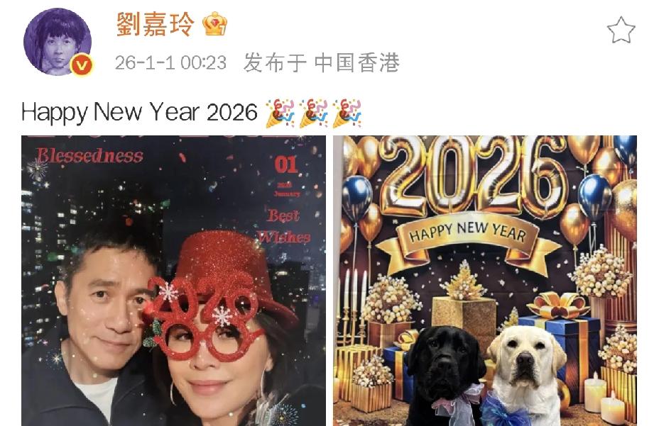 刘嘉玲凌晨半点发文！26年跨年夜的凌晨半点，当大多数人已沉入梦乡，刘嘉玲却精神奕
