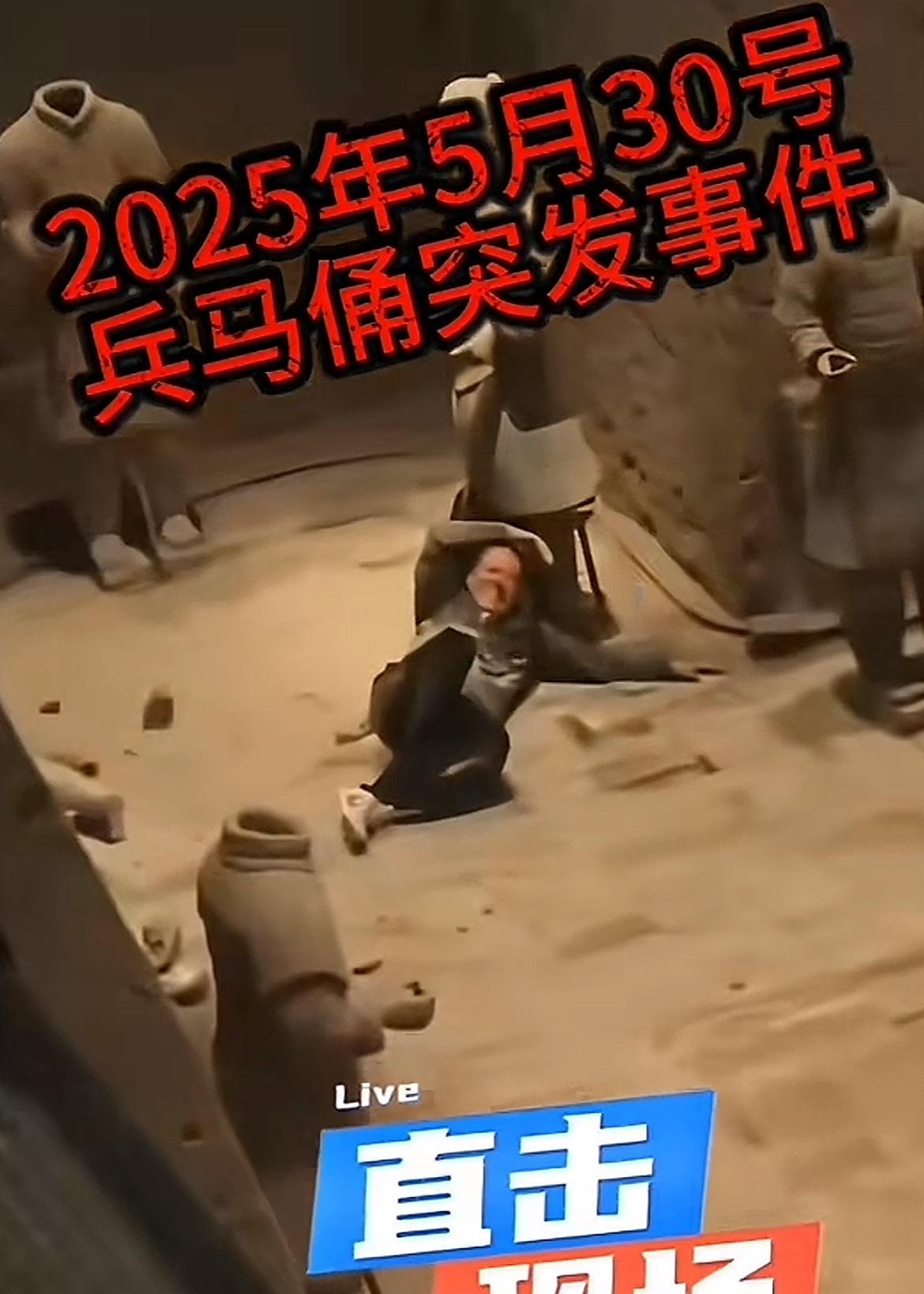 怎么有人能捅这么大的篓子！5月30日，一男子掉进了西安秦始皇陵兵马俑3号坑，据