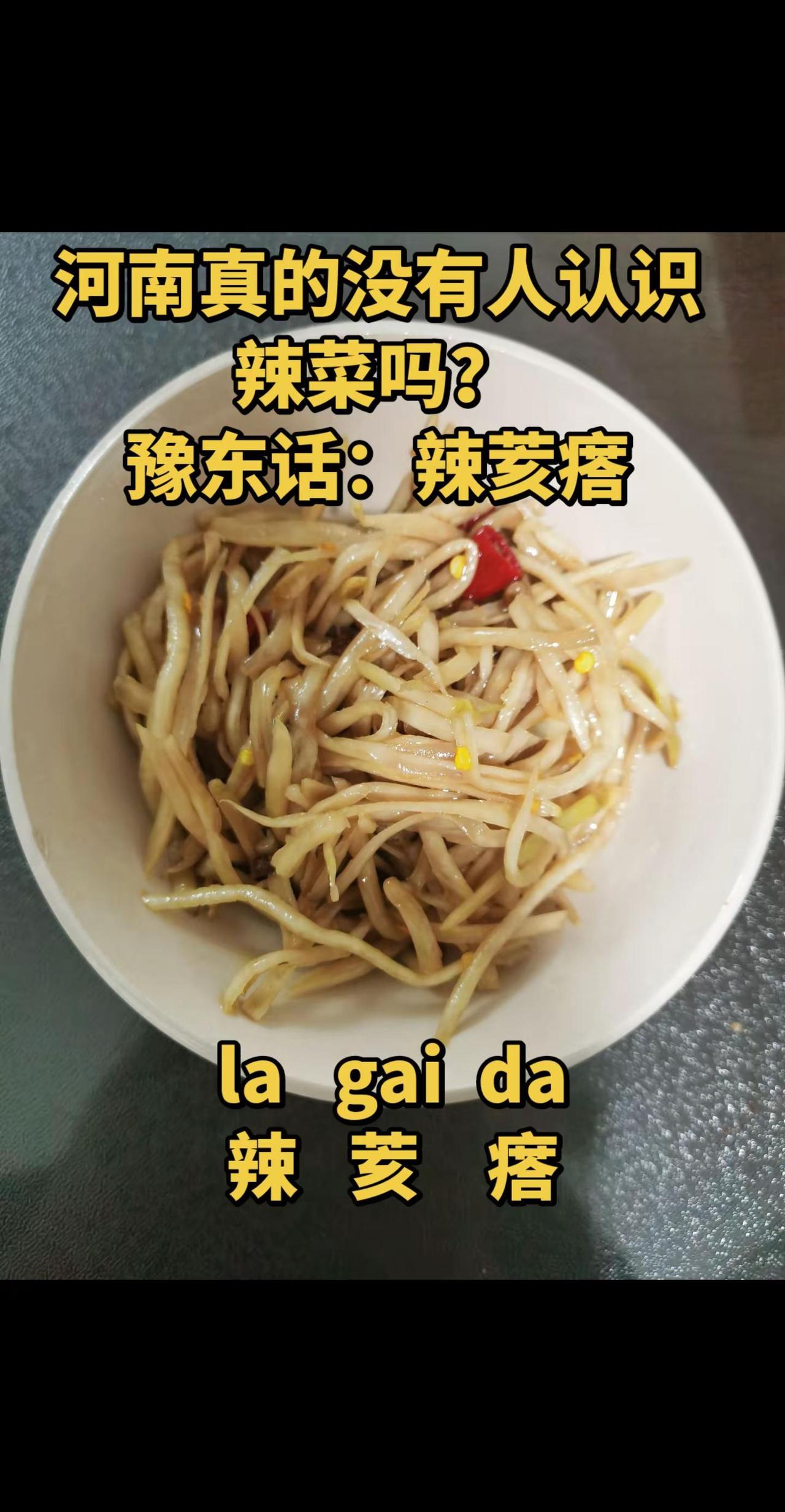 河南美食小咸菜辣荄瘩。辣菜辣荄瘩