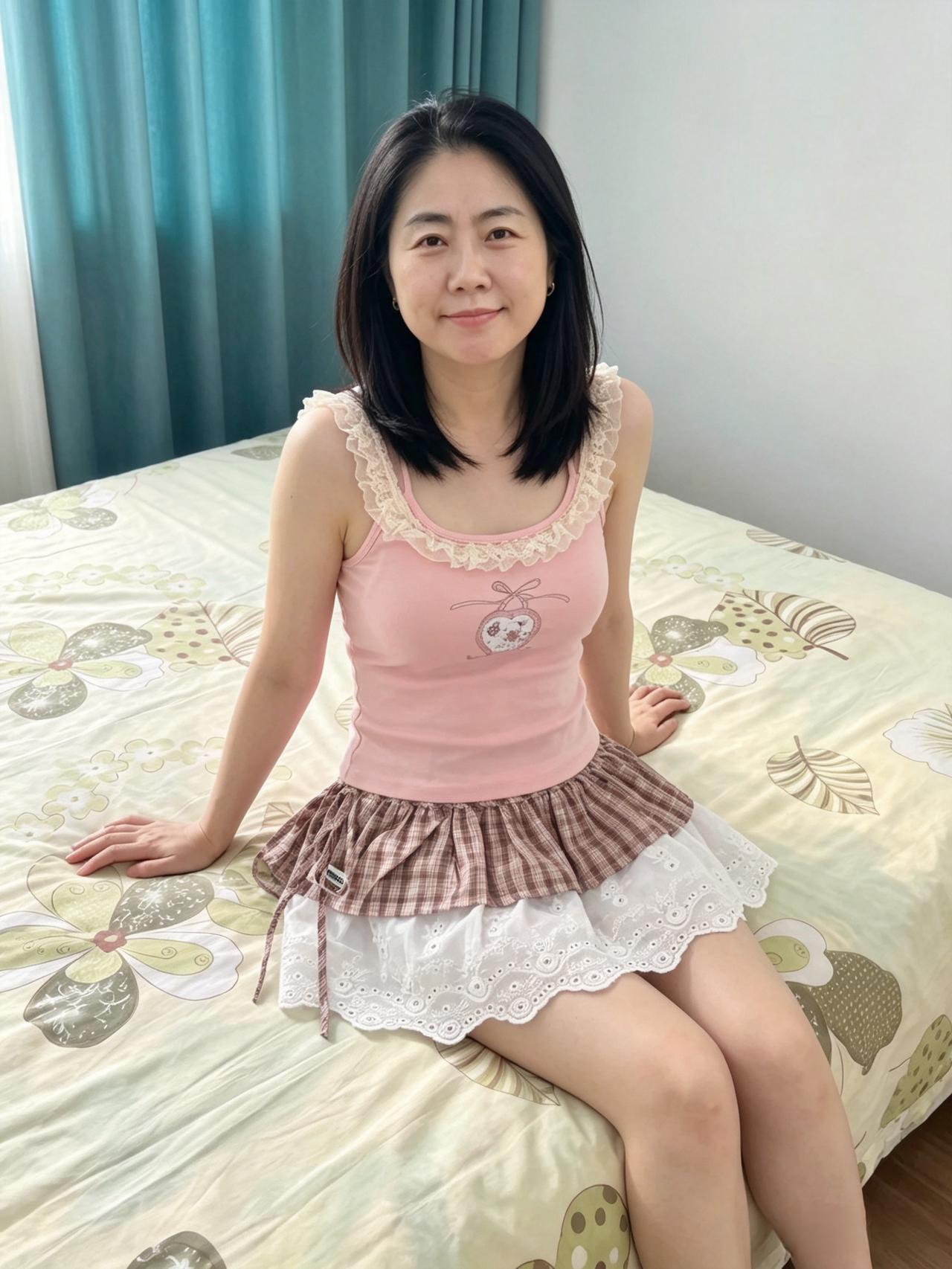 软床铺锦褥，粉白绽花鲜。闲坐春风里，清甜落眼前。