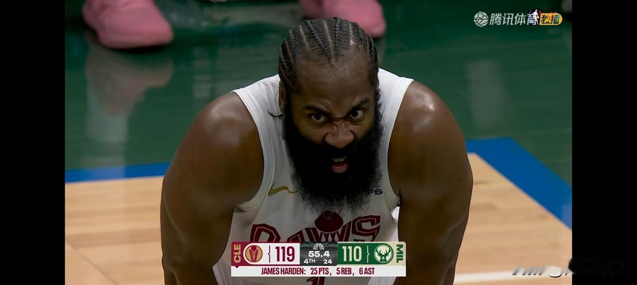 哈登莫布利组合露出獠牙合砍54分！骑士123比116战胜雄鹿！骑士赢的并不轻松！