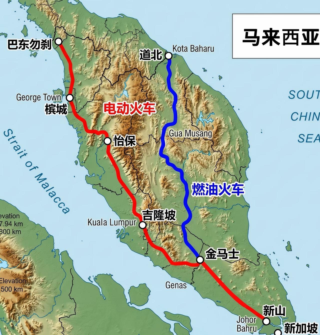 红线和马六甲州擦身而过，红线变红之前，也是跟马六甲擦身而过。属于马六甲的时代早就