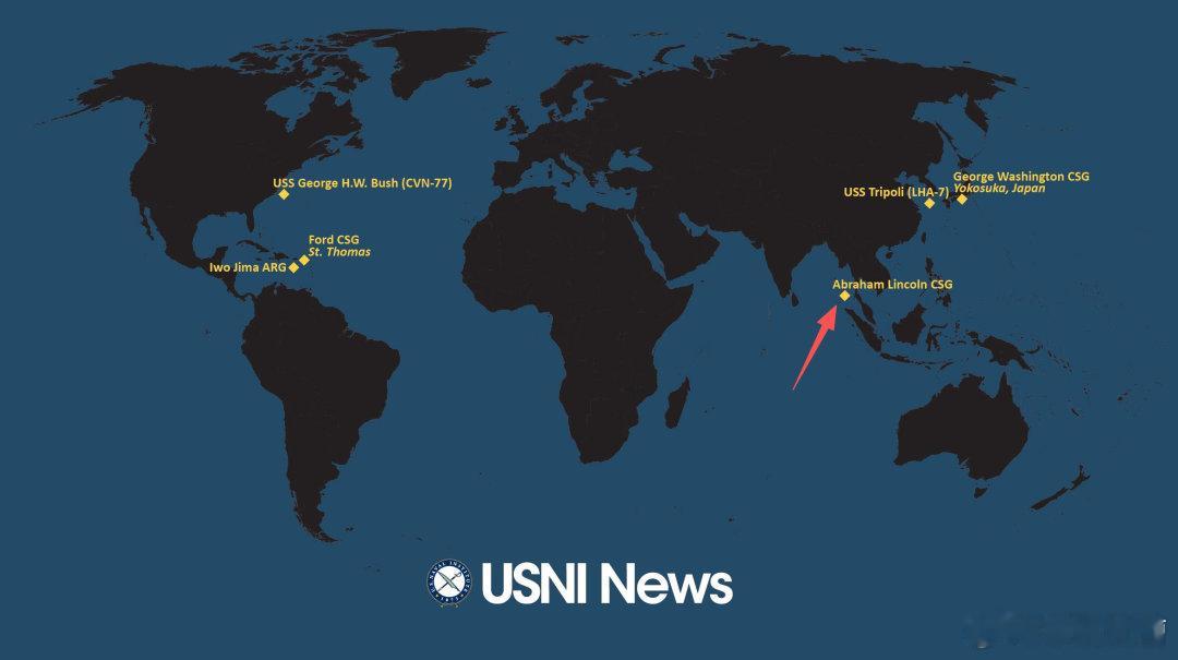 伊朗要小心了！美军林肯号航母进入印度洋后，马上就关闭了应答器，无法再通过公开AI