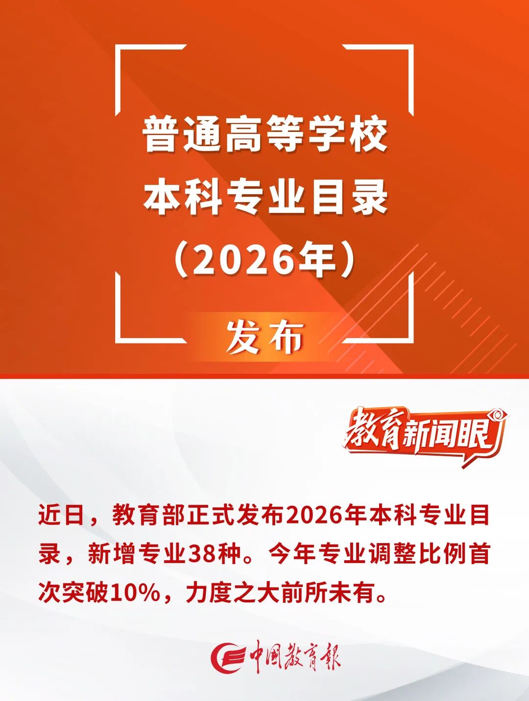 首次突破10%! 今年高校专业大调整, 带你看明白→