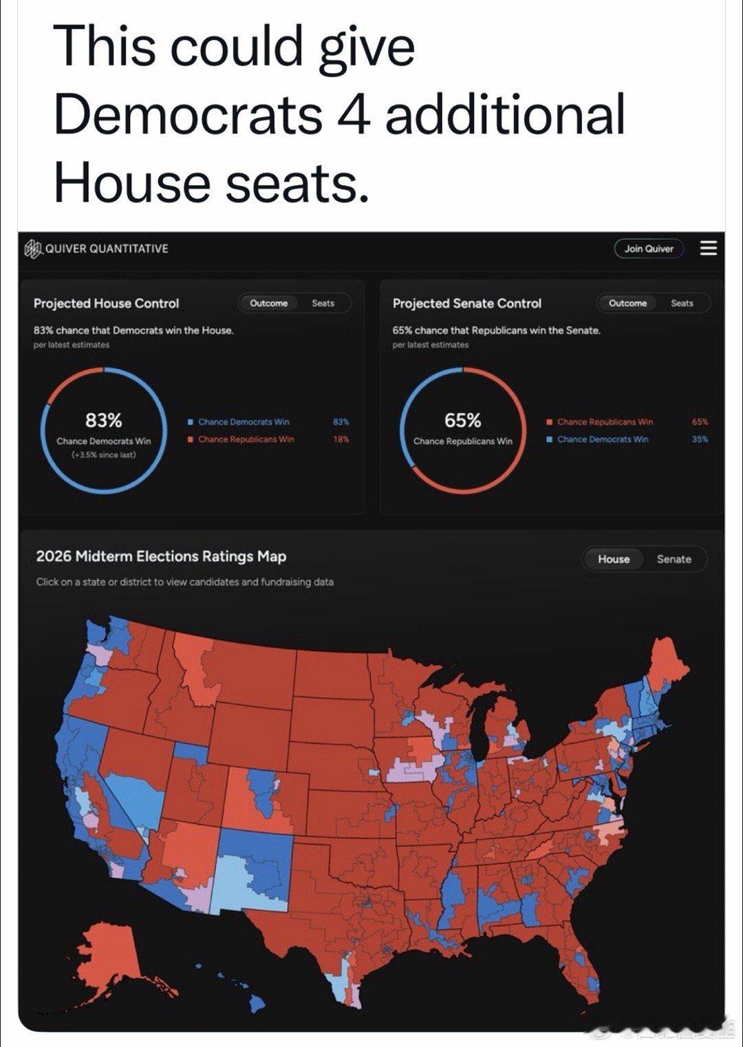 Virginia的新选区图，如果通过，可能让民主党在众议院多出四个席位目前对“民