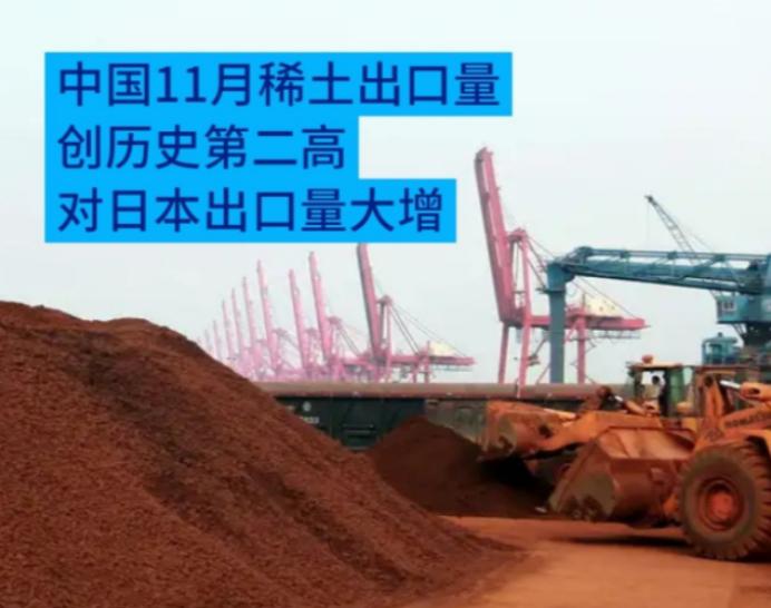 日本这下子可能是彻底慌了！12月20日，海关数据称，中国对日本的稀土出口量大增3