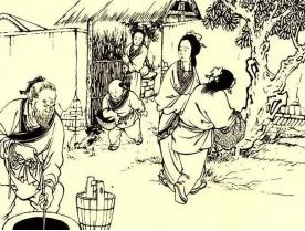 南北朝时一个宅院里，可怜的婢女拼命挣扎，却还是被女主人剁下了两根手指。女主人狰狞