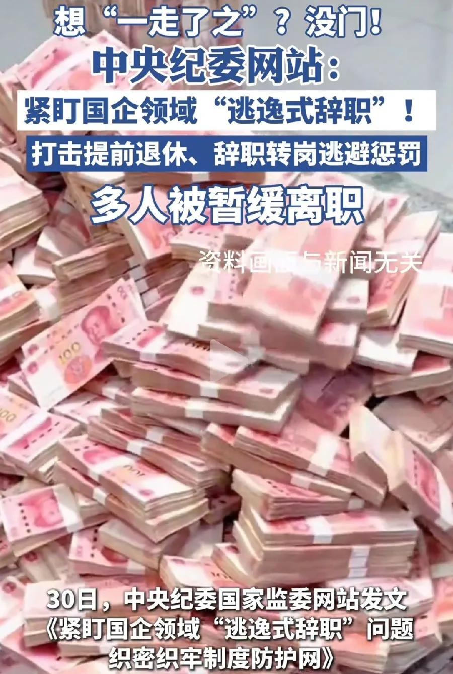 中纪委一锤定音，严查逃逸式辞职！什么意思？辞掉公职，不在体制内了，只要在任时违法