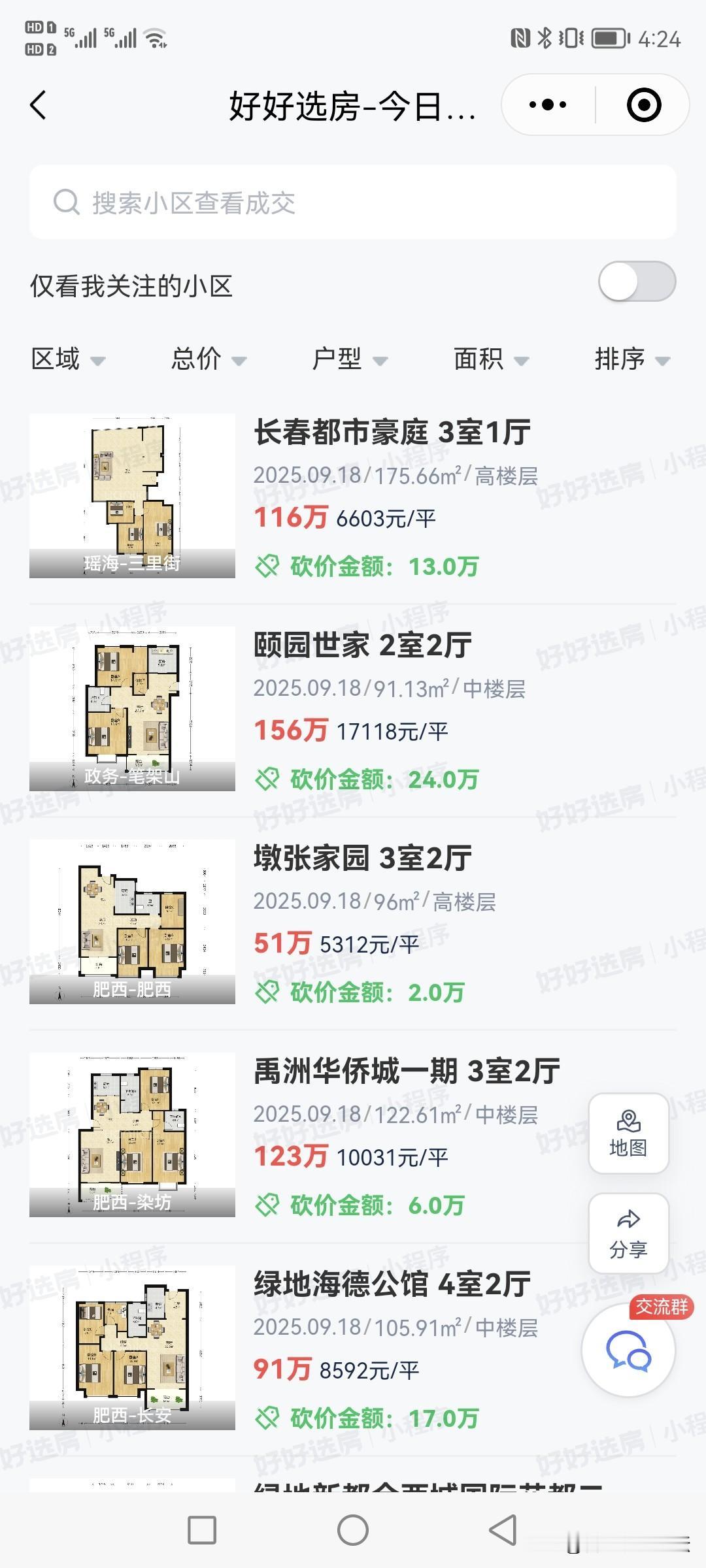 合肥最新一天二手房成交的情况。现在那些小户型的老房子成交的多。次新房成交目前还是