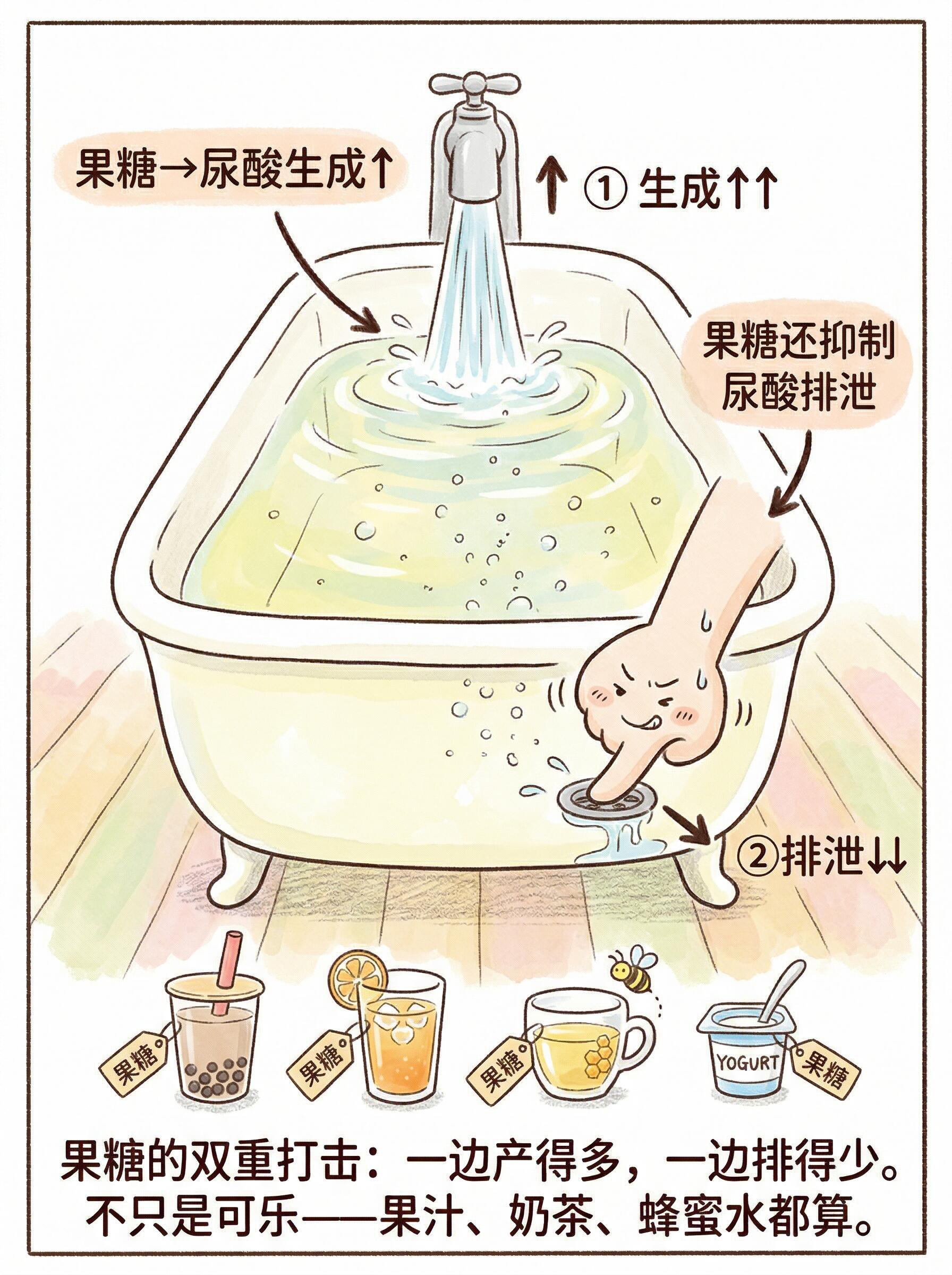 痛风的隐形杀手很多人都忽略了很多人以为痛风=吃海鲜喝啤酒但现实是👇很多人啥都