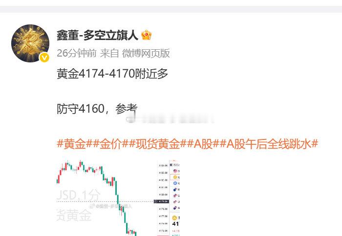 #多单吃肉#黄金现价4181我们4174的多拿下70个点#黄金##金价##国家队微盘借道ETF护盘#