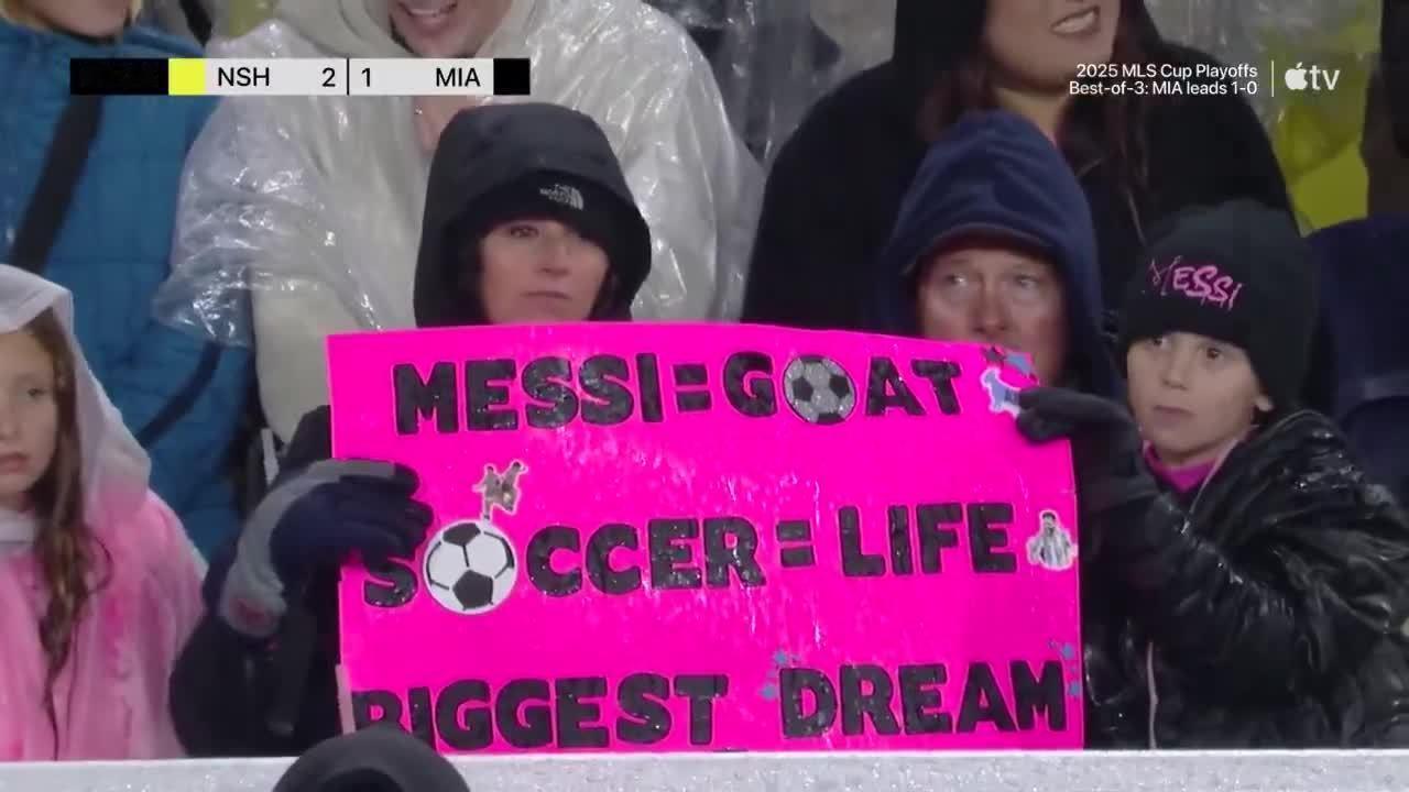 梅西89分钟世界波难救主，迈阿密国际1-2负纳什维尔纳什维尔2比1迈阿密国际