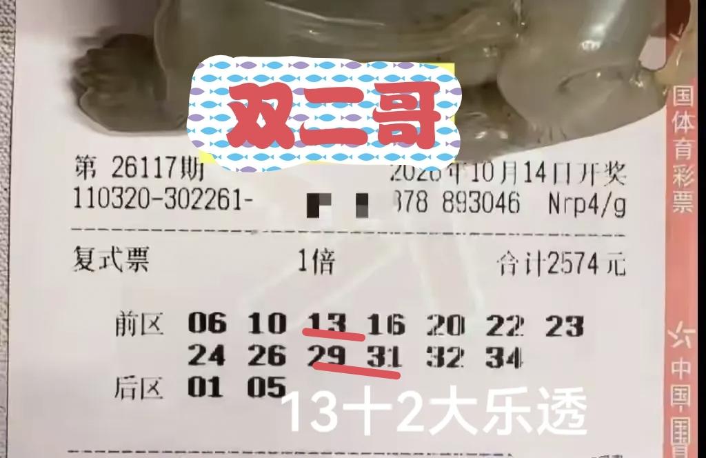 恭喜孙二哥在第117期体彩超级大乐透当中成功拿下末等奖，虽然奖金不足以炫耀，但却
