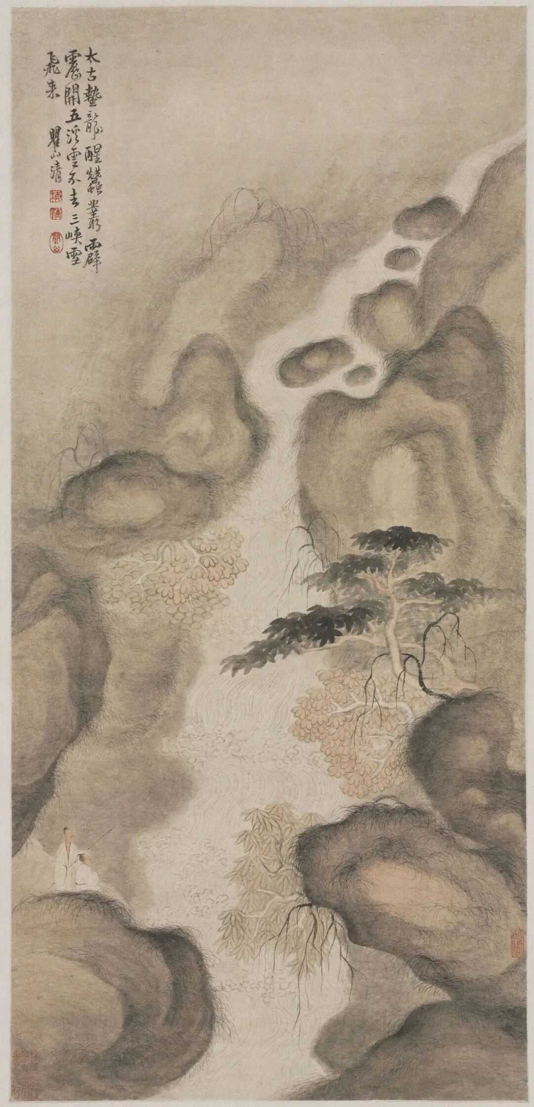 梅清，号瞿山，安徽宣城人，北宋诗人梅尧臣的后代。他14岁中秀才，31岁中举人，却