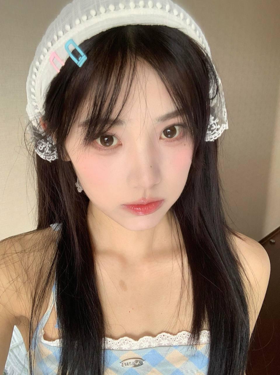 甜美少女风，头戴蕾丝帽，清新可爱！🌸💕可爱清新美照分享复古少女帽