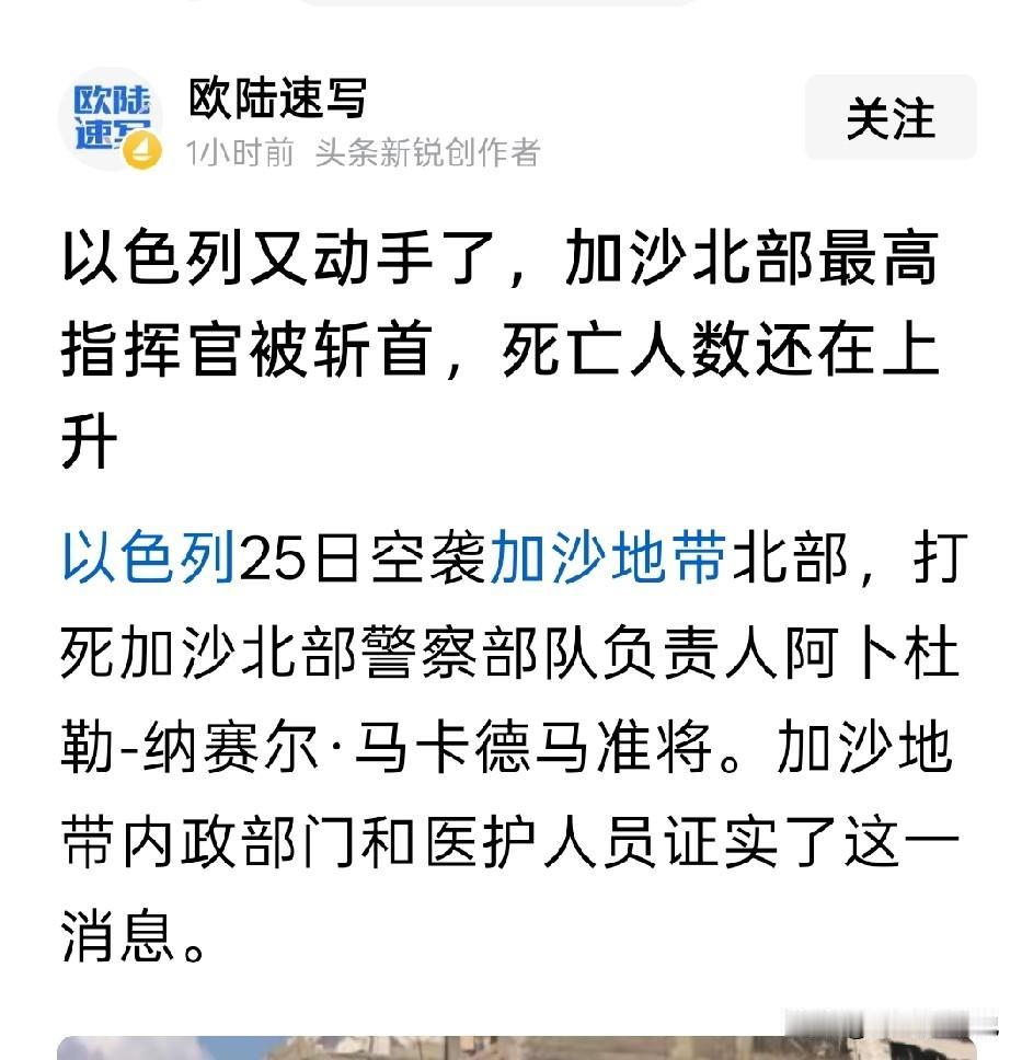 哈马斯竟然还有准将，人不多，将官都不少，不过也经不起以色列拔萝卜一样的定点清除