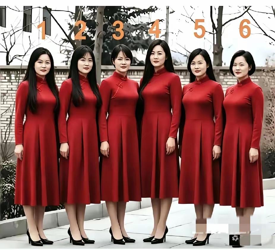 这6个美女，哪个最漂亮？如果选一位当妻子，你会选1号还是6号？