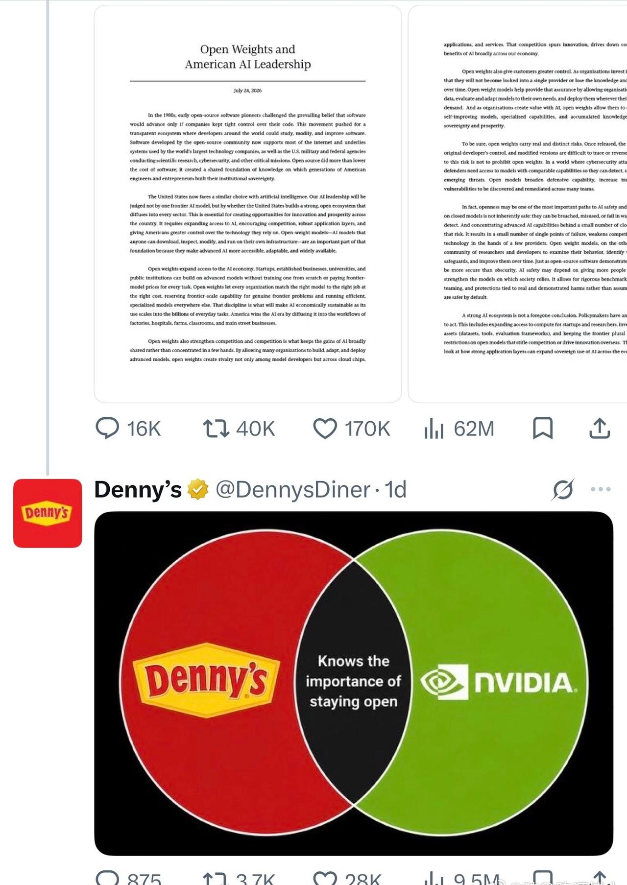 开闭源模型之争，24小时营业的美式连锁餐厅Denny’s（黄仁勋英伟达创业的起点