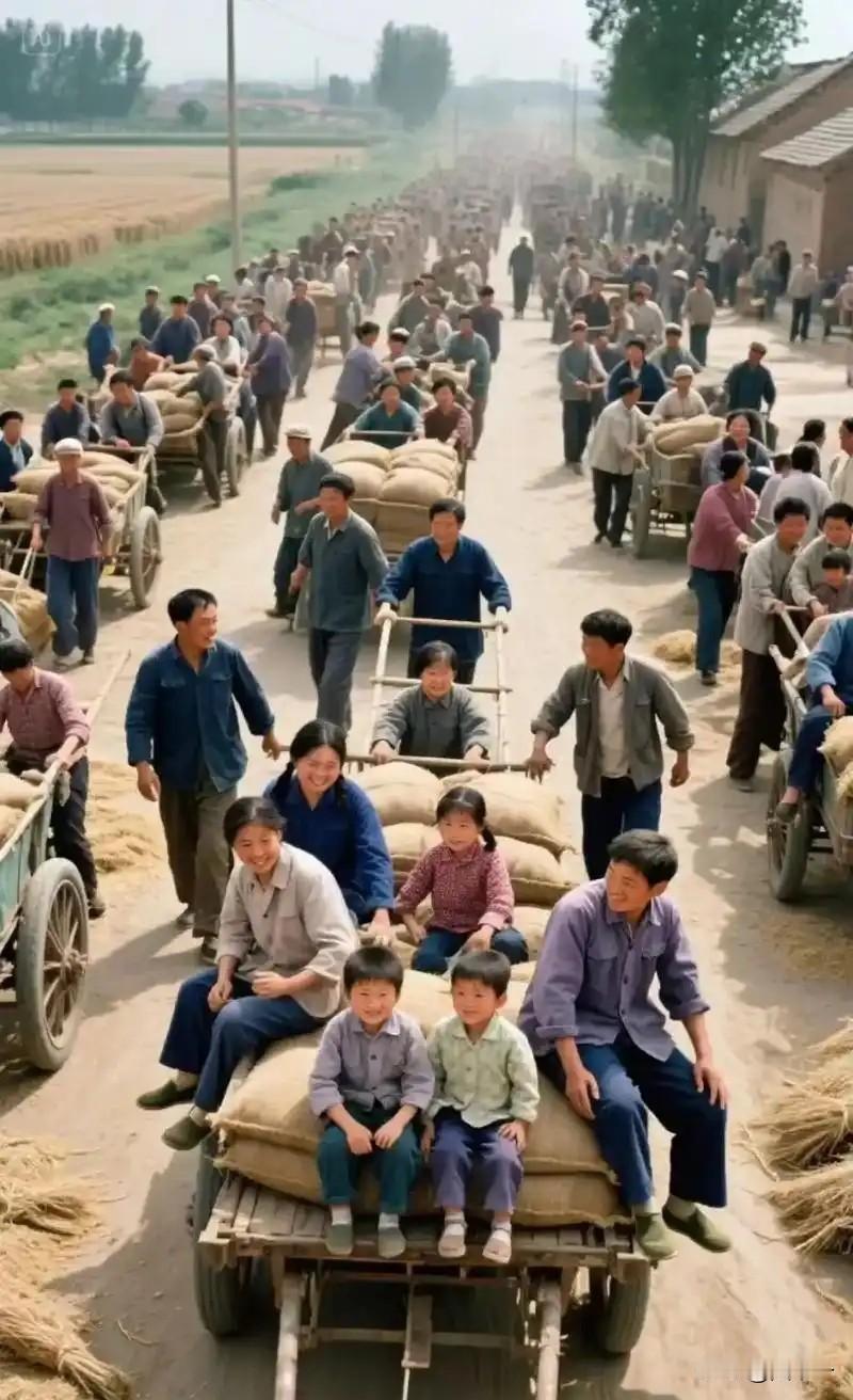 不仅见过交公粮，还亲自去交过公粮。我是70年代中期出生，到分田到户的80年代