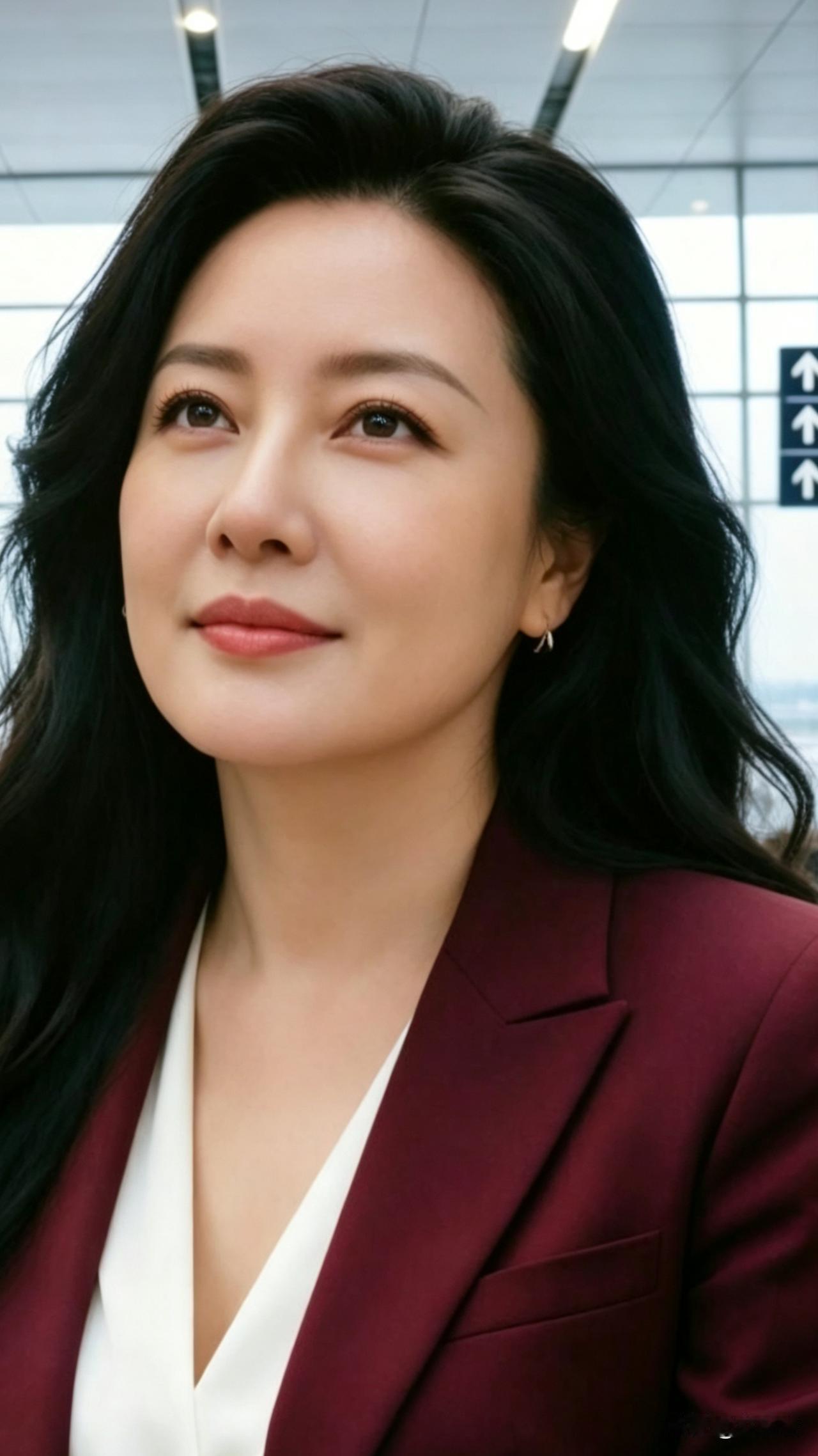 -机场偶遇“职场精英”的我？😂随手拍的一张，没想到西装这么显瘦。感觉下一