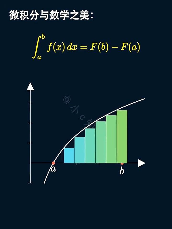 微积分与数学之美。那个叫定积分的家伙，就那么固执地用无数个小方块，一点点地去丈