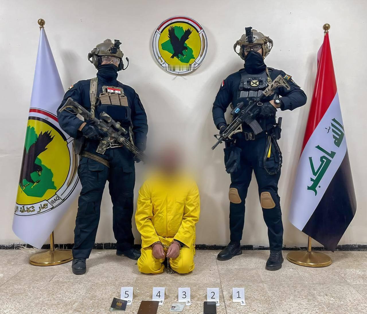 伊拉克反恐部队（CTS）宣布，通过与国家情报部门和库尔德斯坦安全部队（Asayi