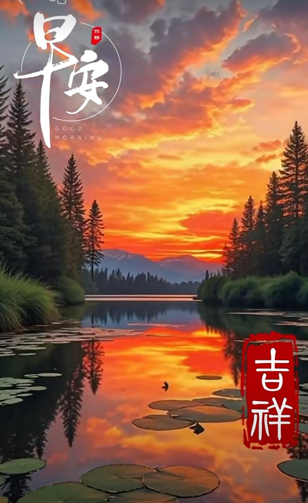 一风一雪霜降來，一早一晚天漸凉，一天一句早上好，一生一世保安康，健康快乐
