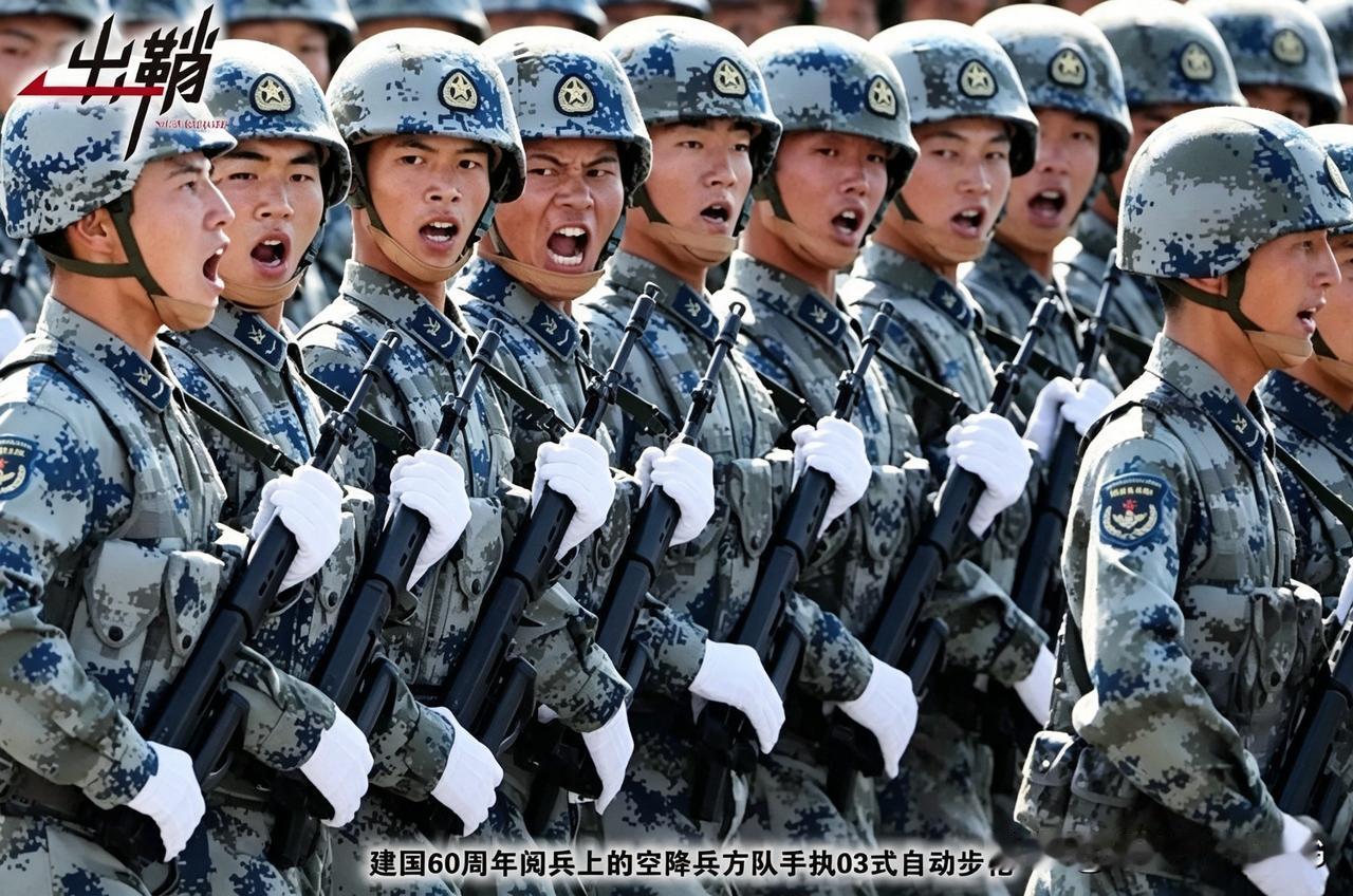 建国60周年国庆阅兵分列式，空降兵方队这张照片，让我又认识了一款武器。