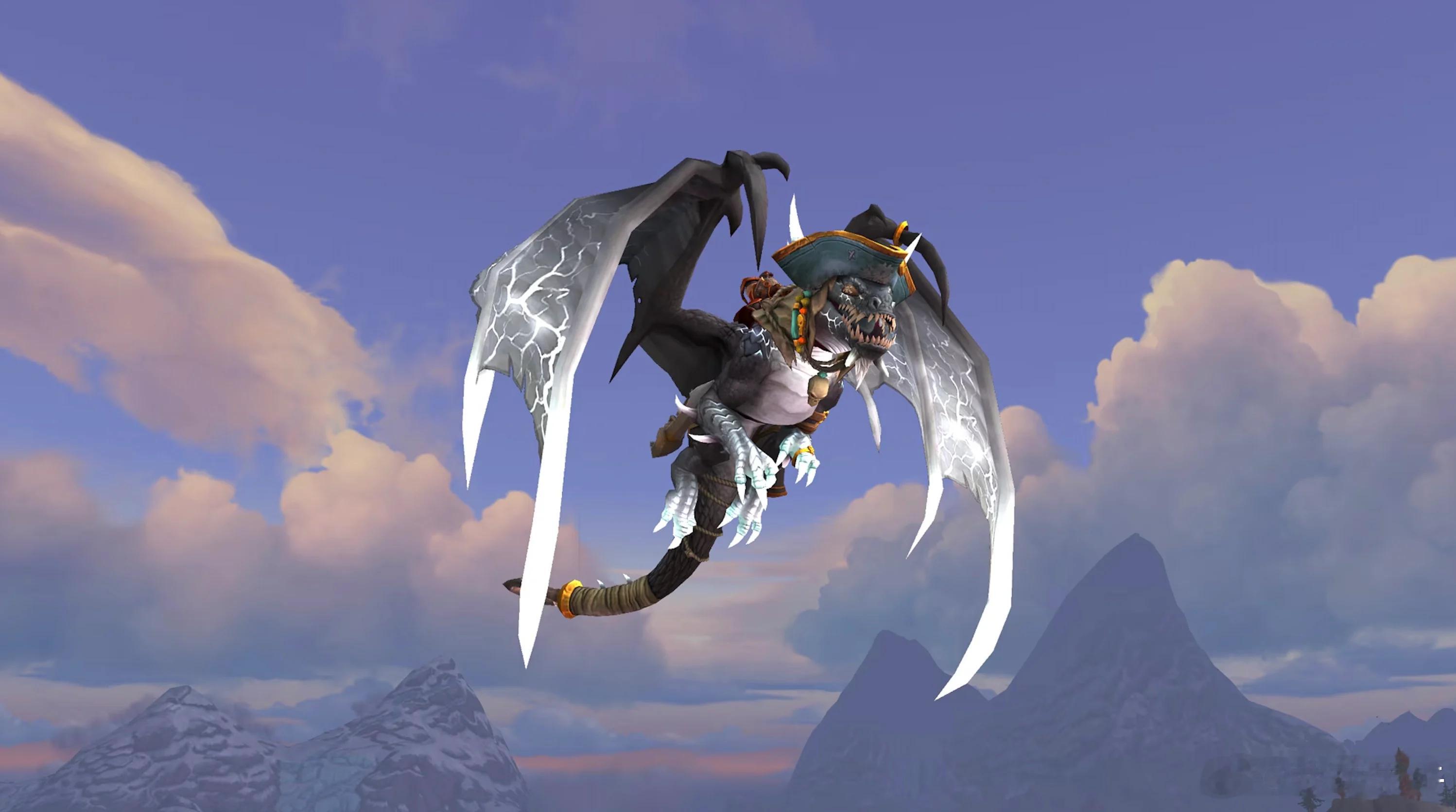 上个赛季“紊乱时间流之主III”成就的坐骑——海盗龙现已在11.2.7版本中上