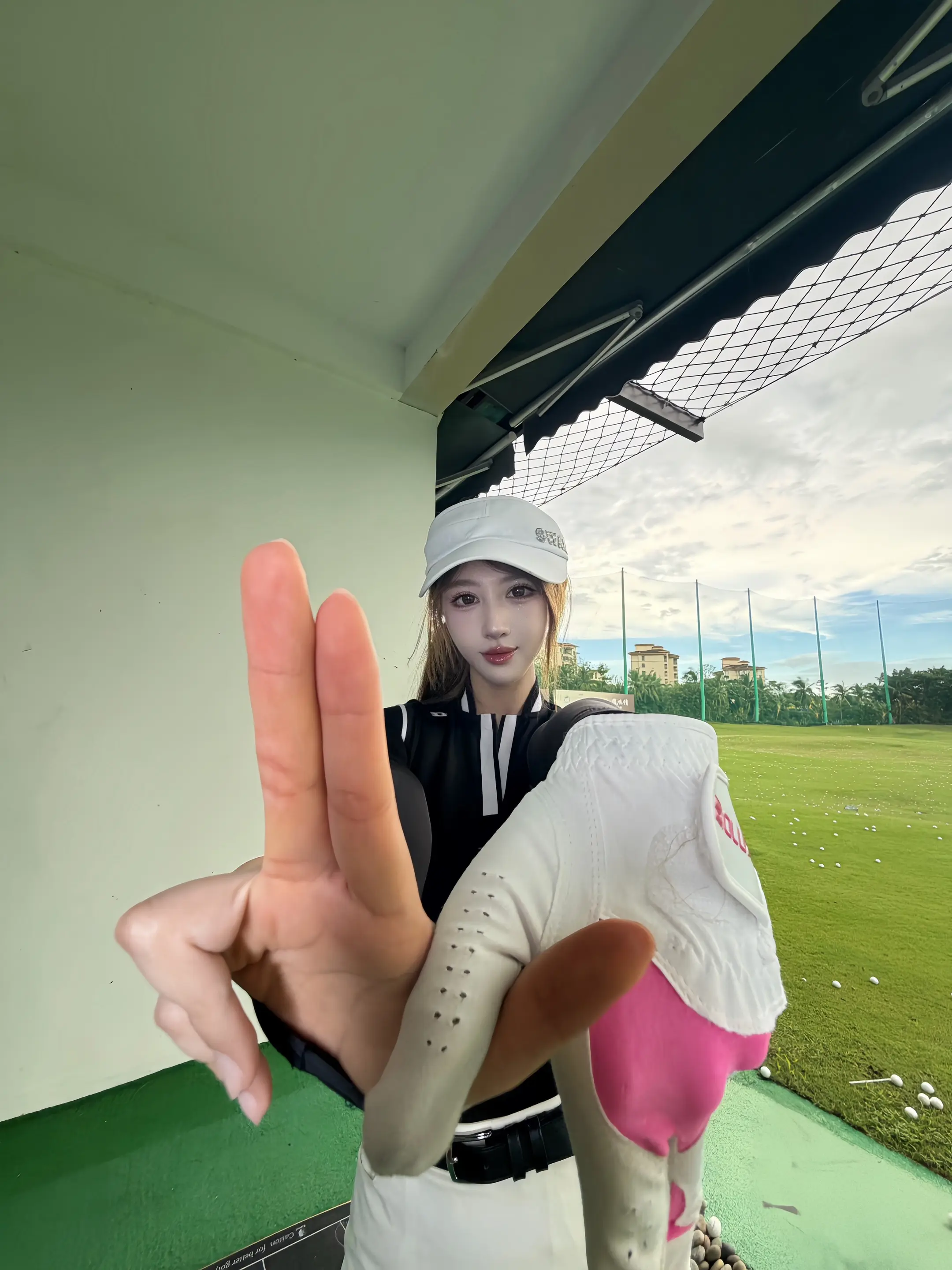 如何在练习场自拍。🏌